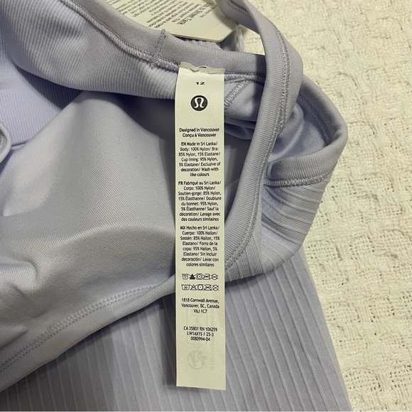 lululemon athletica Ebb to Street Tank Top - Light Lavender Size 12 NWT - Picture 2 of 10